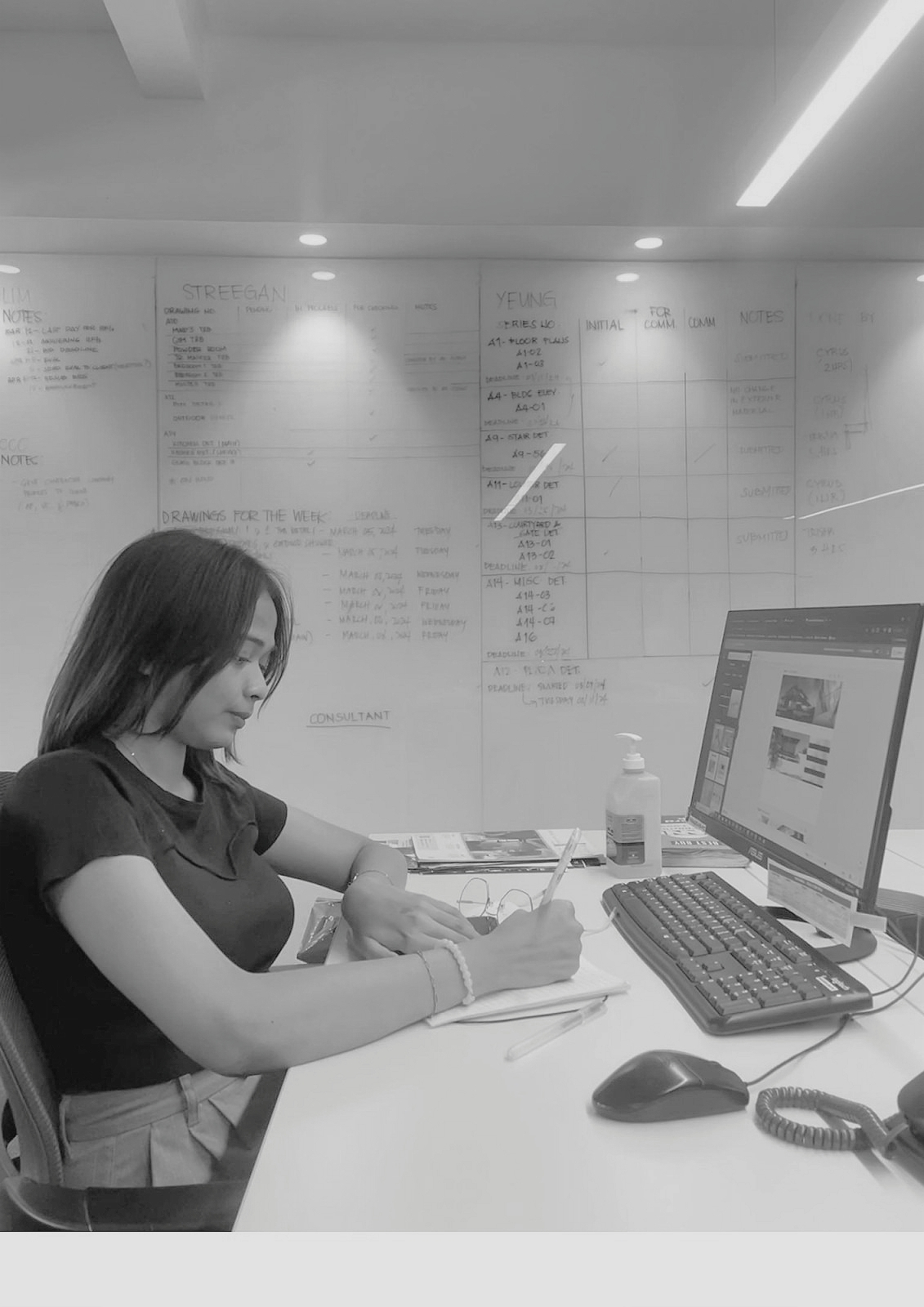 Two people looking closely at something